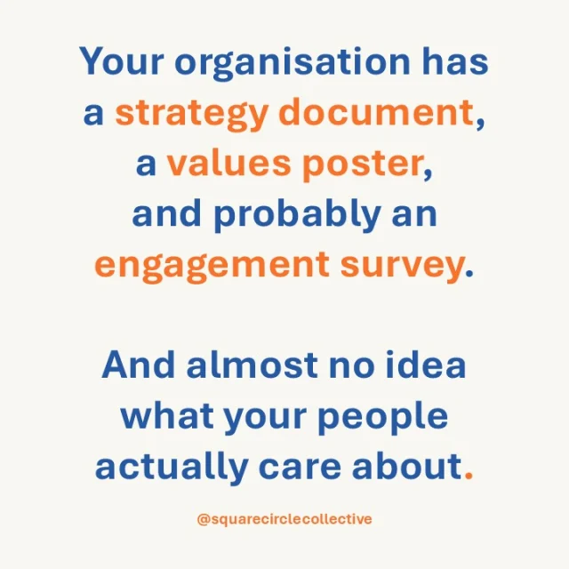 Most leaders can tell you what their team members are doing, but very few can tell you what those people actually care about.

There's a difference, and it shows up in performance, retention and culture before you even realise it's missing.

🎁 Free Values Conversation Guide in bio: 5 questions that reveal what your people actually care about.

#squarecirclecollective
#HRconsulting
#leadershipdevelopment
#teamdevelopment