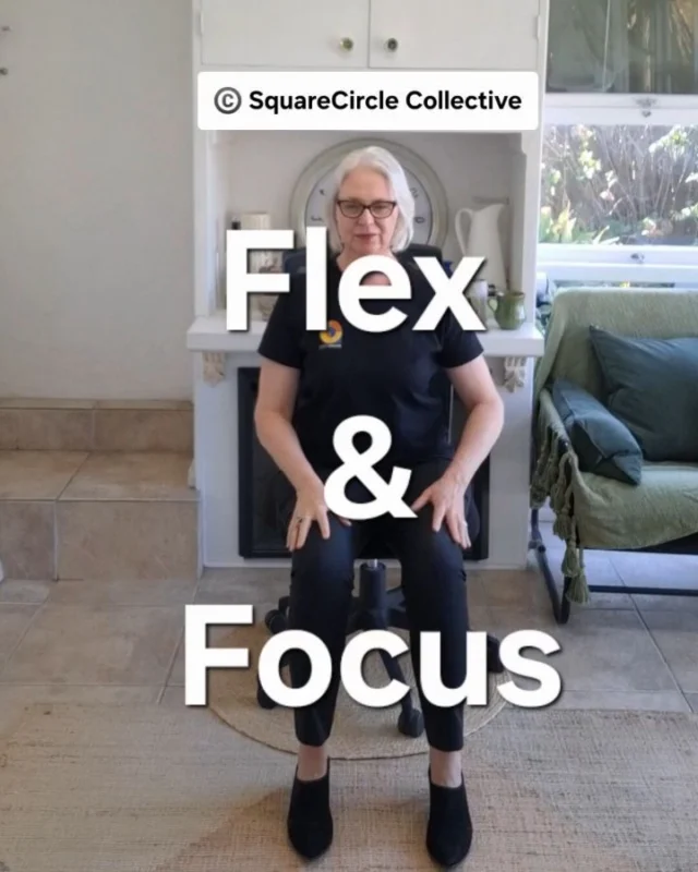 Welcome to the SquareCircle Collective 'Flex & Focus' movement series, a supplementary resource for the Essential Skills workshop. 

It's a short reset of 13 movements designed to energise, restore posture and settle the mind. 

Any chair will do - kitchen chair, work chair or even a park bench. 

Follow what you need on any day, in a little as 2 minutes. Choose a micro version (just the first 1-6 movements) for a quick reset, or the longer, full version for a more substantial recalibration.

To begin:
- Sit slightly forward on your chair
- Sit up straight, rolling shoulders back. 
- Bring your attention to your breath. 

🙏 

#leadershipdevelopment
#teamdevelopment
#HRConsulting